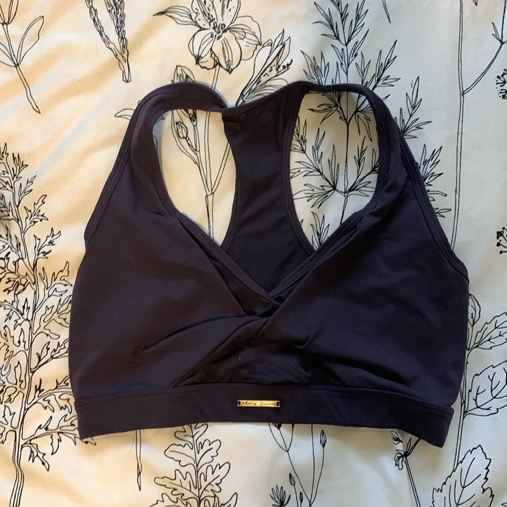 Gymshark x Whitney Simmons mesh sports bra- indigo navy, small